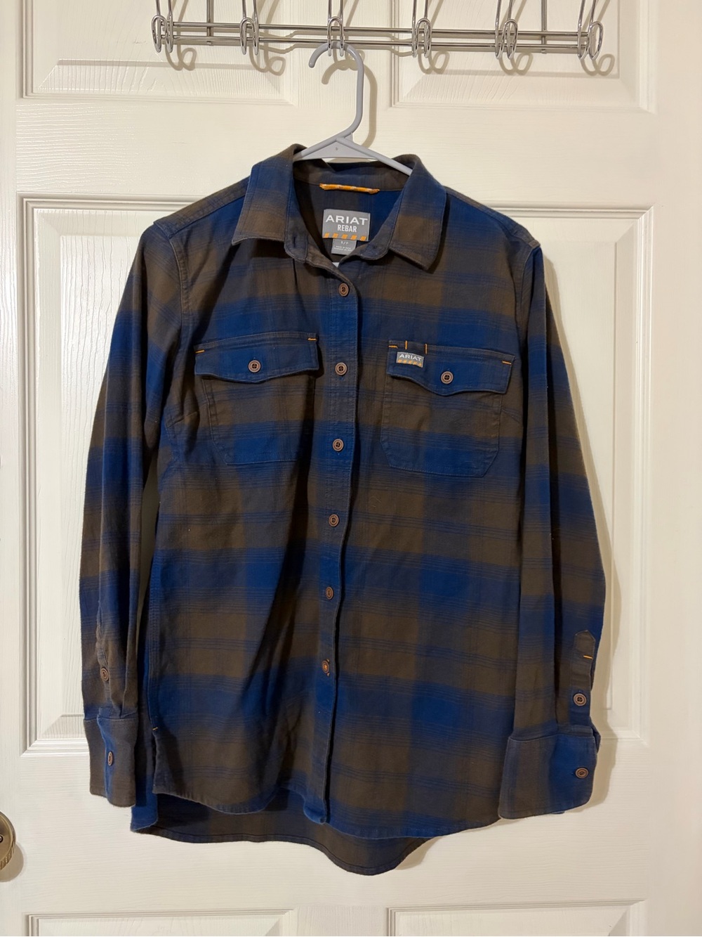 Ariat Blue & Brown Plaid Workshirt